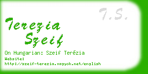 terezia szeif business card